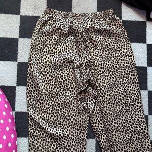 Woman’s Silky Leopard print pajama pants